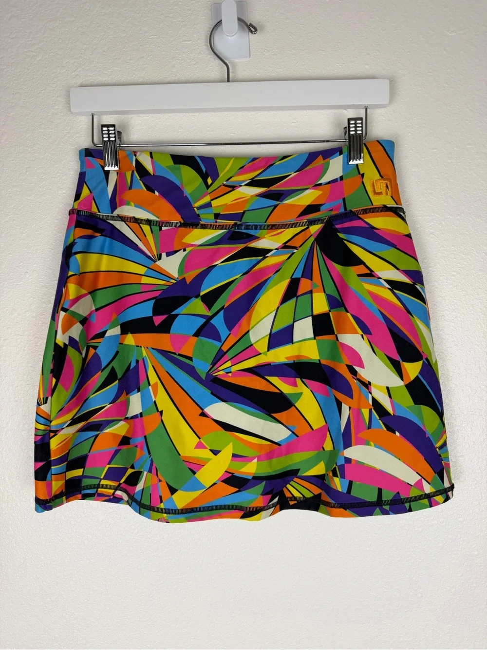 LOUDMOUTH Ladies Golf Skort Multicolor Geometric Birds of a Feather size Small
